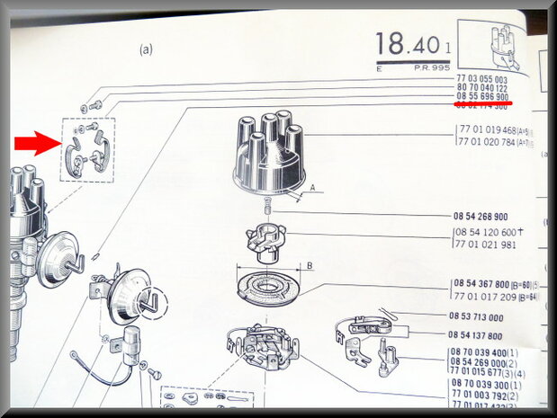 Clamp set distributor cap Ducellier.