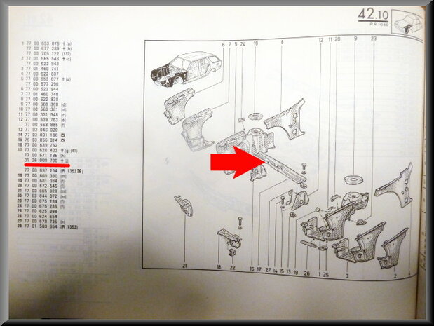 R18 Balk frontplaat (New Old Stock).