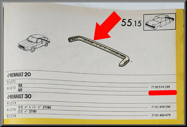 R20-R30 Achterbumper (R1273;R1275)(New Old Stock).