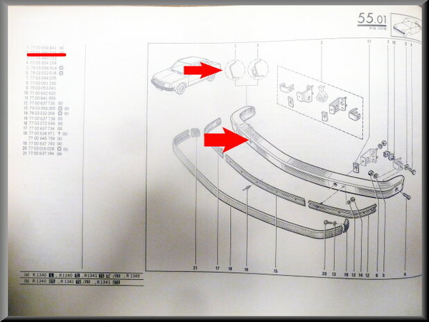 R18 Bumper voorzijde (New Old Stock).