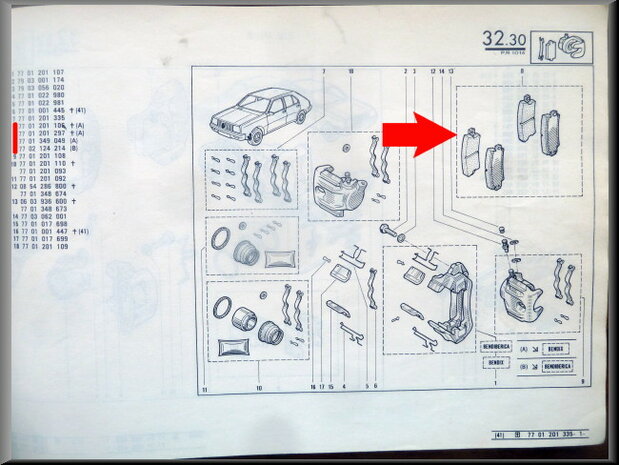 R14 Brake pads (New Old Stock).