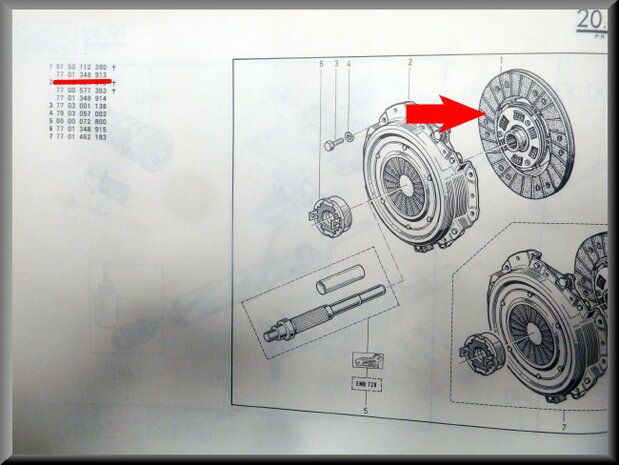 R14 Clutch disk (New Old Stock).