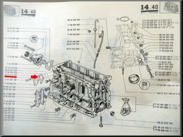 Entretoise pour montage pompe à essence R16 L-TL-TS-TX.