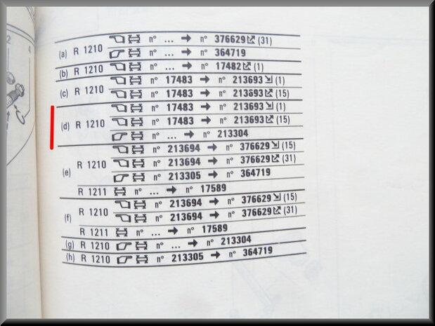 R14 Spoorstang links (New Old Stock).