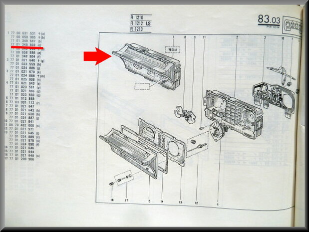 R14 Dashboard part (New Old Stock).