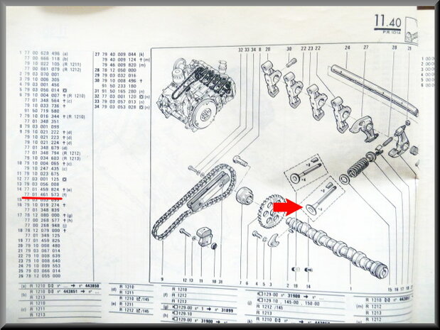 R14 Valve set with collets (New Old Stock).