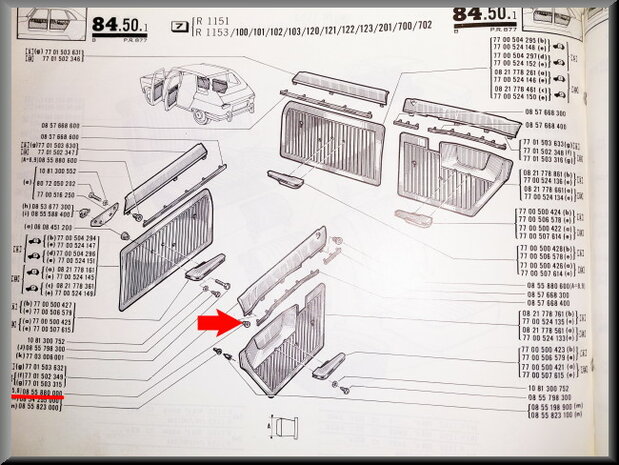 Door lining mounting plug (A=5.8).