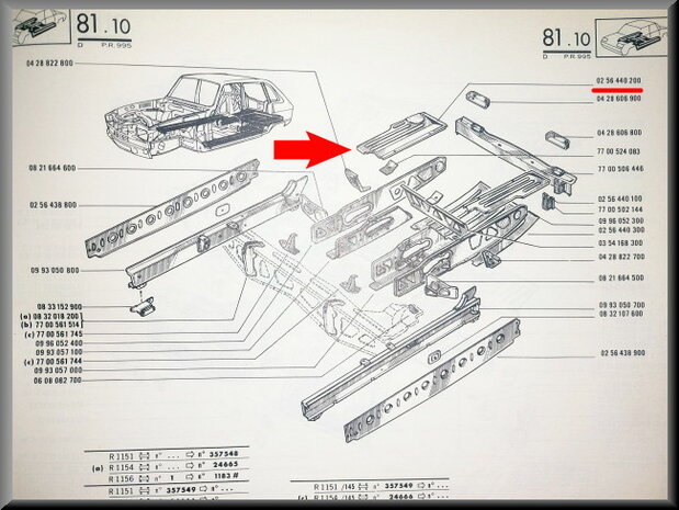 Trunk floor panel rear right.