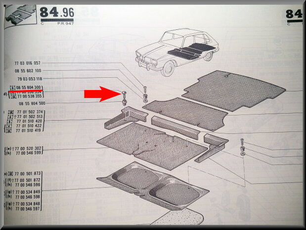 Upholstery screw.