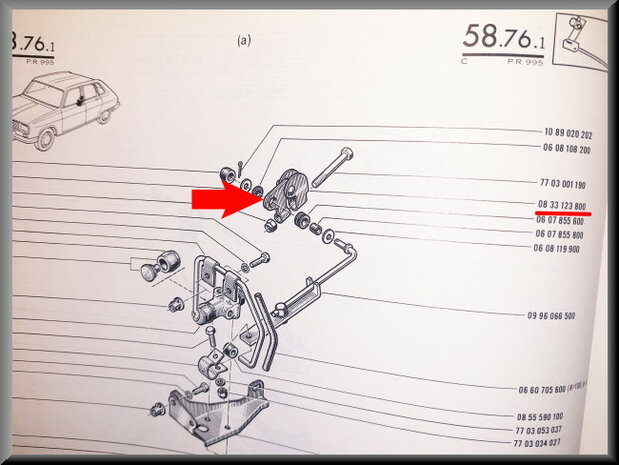 Brake power controller support handle.