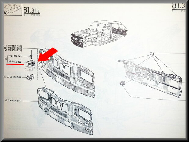 Bonnet support clamp.