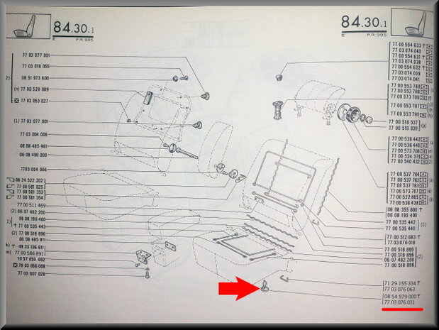 Mounting clip seat cover.