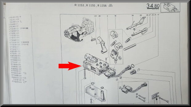 Hydraulic block automatic gearbox.