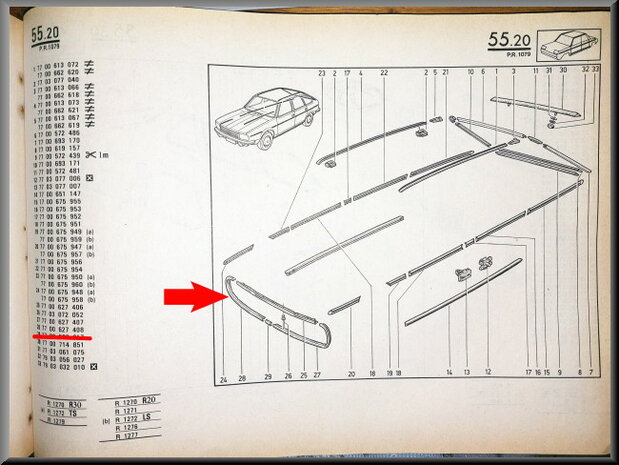 R630 Right trim for the grill (New Old Stock).