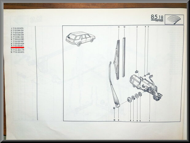 R18-R5-Fuego Bras d'essuie-glace (New Old Stock).