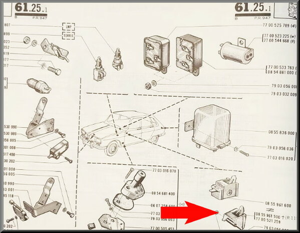 Handbrake switch.