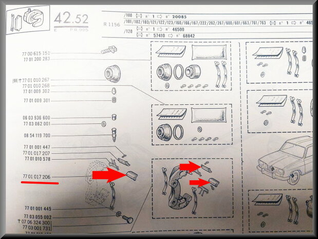 Brake caliper locking plates.