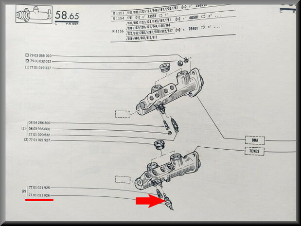 Brake fluid level sensor.