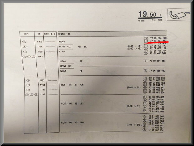 R18-Uitlaatpijp (New Old Stock).