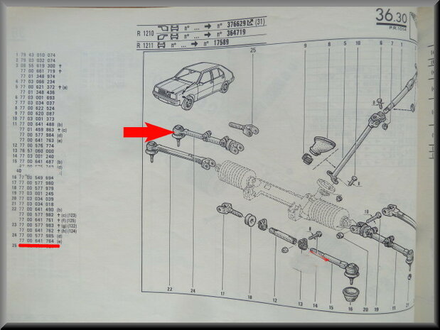 R14 Track rod right (New Old Stock).