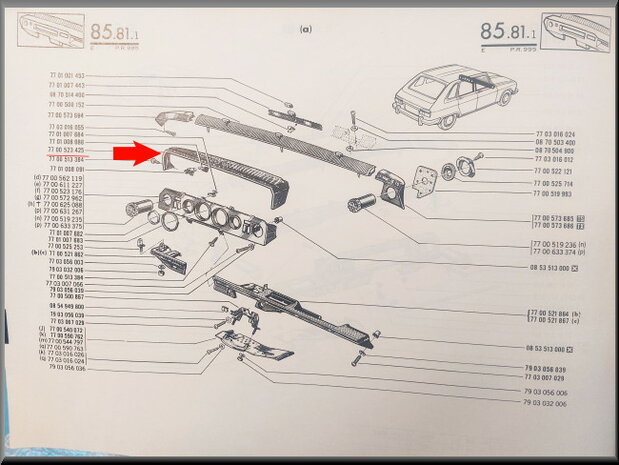 Dashboard-instrumenten afdekplaat.