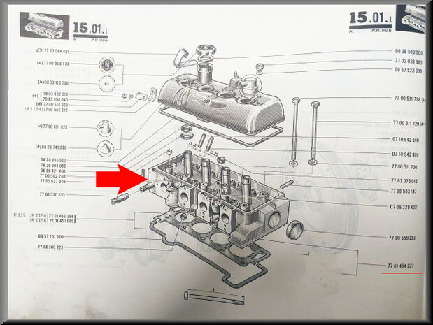 Cilinderkop R16 TS (gereviseerd, Excl: 300 euro borg voor inruil)).