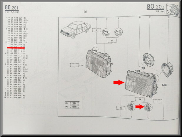 R9-11-Koplamp links (New Old Stock)