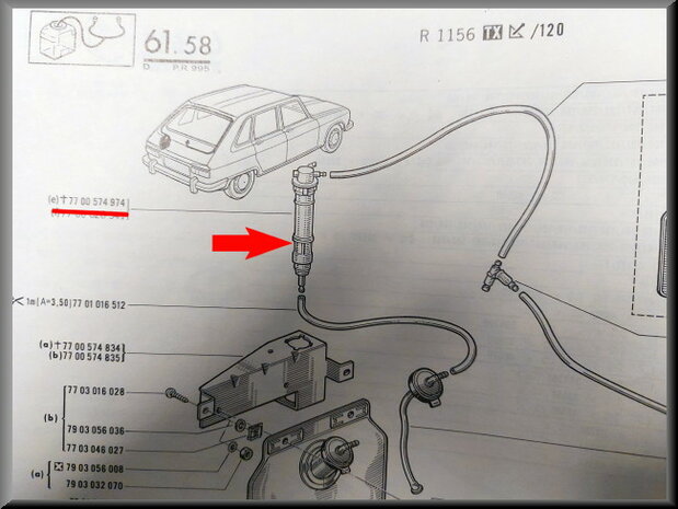 Ruitenwisserpomp achter R16 TX (eerste type)