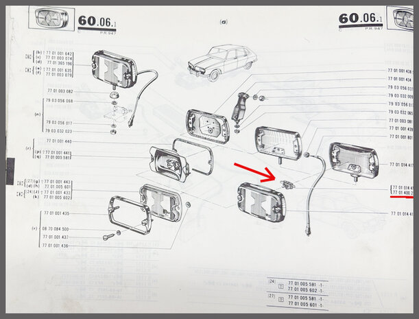 R4,5,6,12,15,16,17: Fitting verstraler (New Old Stock).