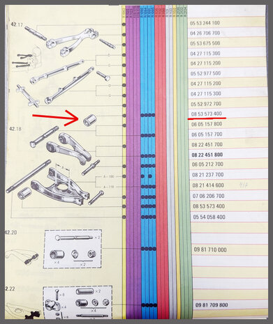 R 4CV: Silentbloc ophanging (New Old Stock). 