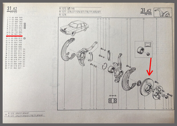 R20-30: Remschijfset (New Old Stock).