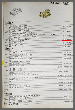 R4,5,6: Wielrem cilinder (New Old Stock).