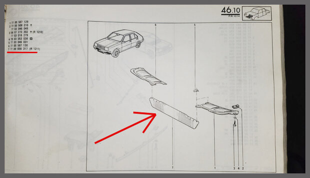 R14: Voorfront onderplaat (New Old Stock).