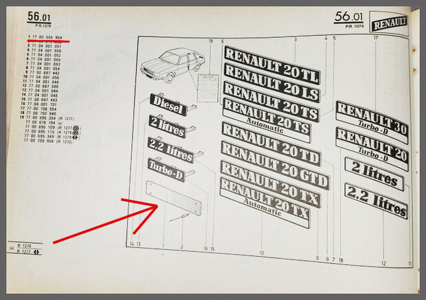 R20-30: Kentekenplaat houder (New Old Stock).
