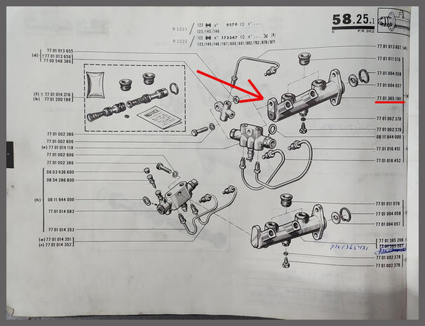 R5: Hoofdremcilinder (New Old Stock).