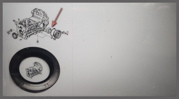 R 4,8,10: Keerring differentieel (36x52x7,5 mm) (New OId Stock).