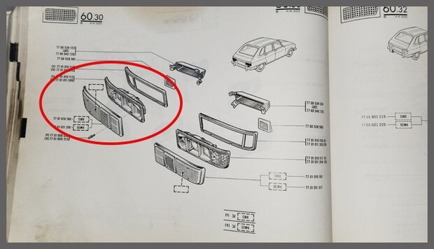 Complete rear light unit right SEIMA.