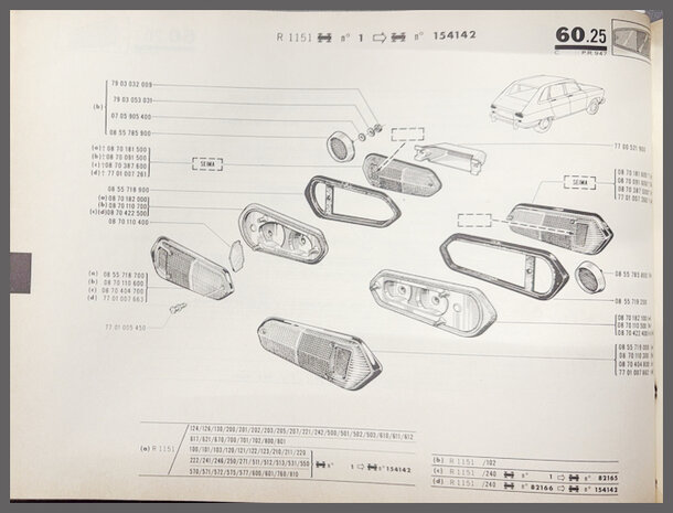 Achterlicht unit links compleet.