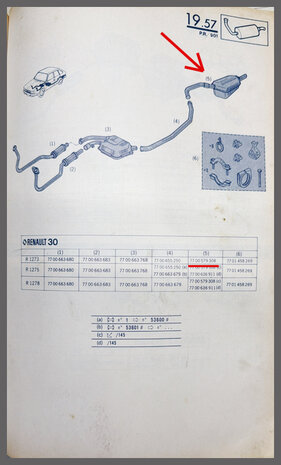 R20-30 Uitlaat demper (New Old Stock).