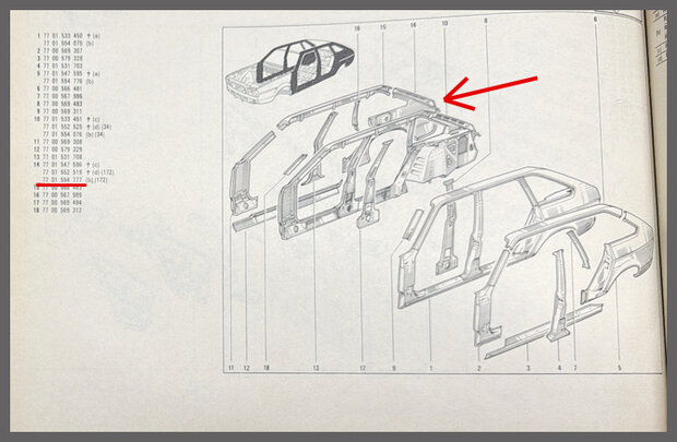 R20-R30 Achterscherm rechts (New Old Stock).