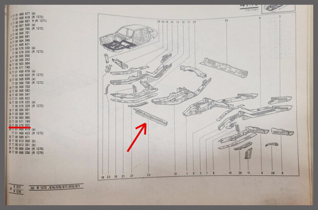 R20-30: Front beam (New Old Stock).