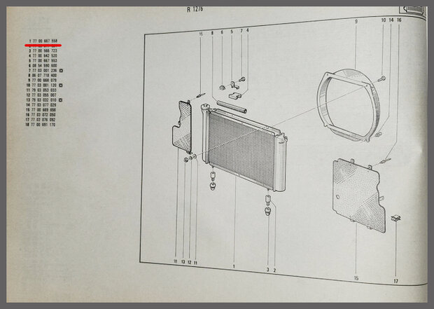 R20-30 Radiator 'CHAUSSON' (New Old Stock).