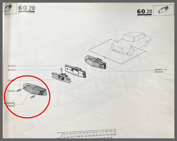 R8-10: Knipperlicht glas (New Old Stock).