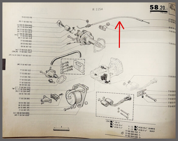 Kickdownkabel (New Old Stock).