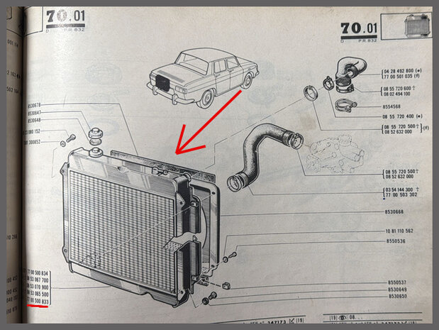 R8-10: Radiateur (New Old Stock).