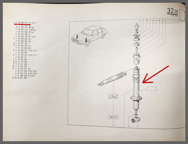 R20-30: Shock absorbers front (New Old Stock).