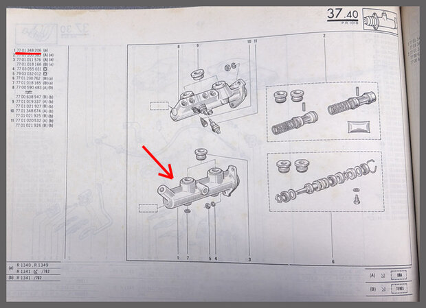 R18 Fuego: Hoofdremcilinder (New Old Stock).