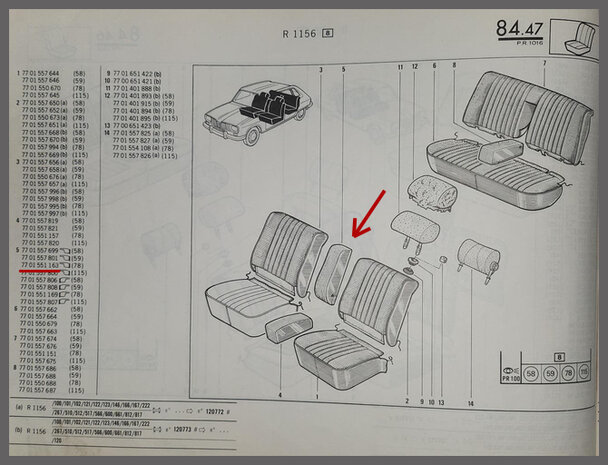 Armleuning voorzijde links.