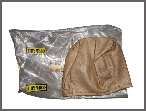 R4,6,12: Hoofdsteun hoes (beige skai) (New Old Stock).