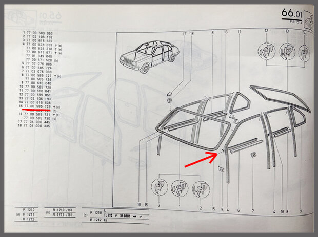R14: Bande de pare-chocs (New Old Stock).